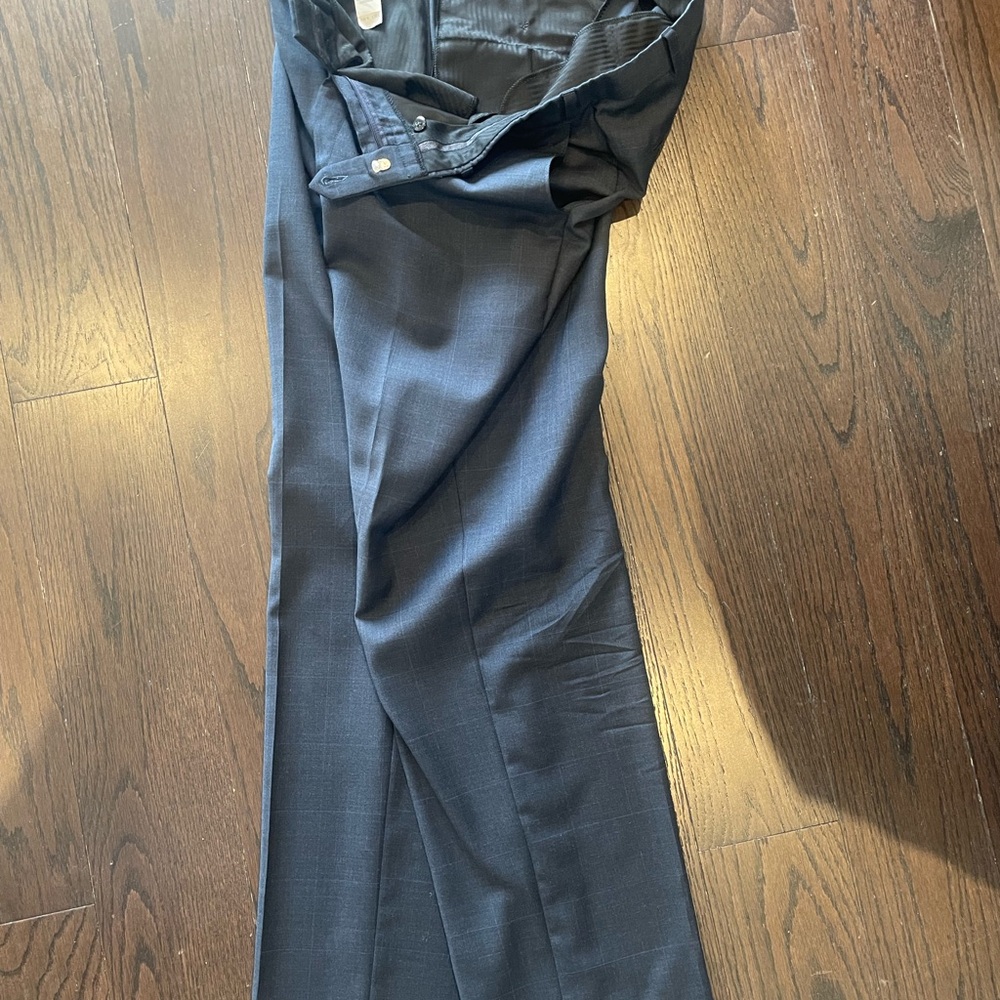 Ralph Lauren Charcoal with Light Blue Check Suit - Picture 8 of 9